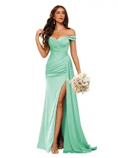 Mermaid/Trumpet Sweetheart Neck Floor-Length Bridesmaid Dresses — view 17