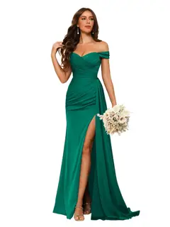 Mermaid/Trumpet Sweetheart Neck Floor-Length Bridesmaid Dresses — view 24