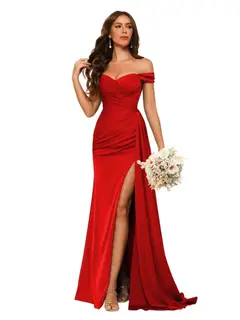Mermaid/Trumpet Sweetheart Neck Floor-Length Bridesmaid Dresses — view 35