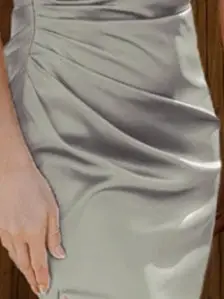 Sheath/Column V-Neck Sleeveless Ruched Floor-Length Bridesmaid Dresses with Slit — view 2