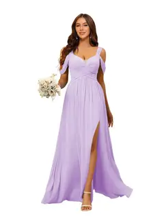 A-Line/Princess Chiffon Sweetheart Sleeveless Floor-Length Bridesmaid Dresses — view 13