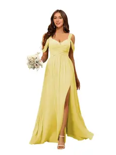A-Line/Princess Chiffon Sweetheart Sleeveless Floor-Length Bridesmaid Dresses — view 39