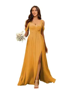 A-Line/Princess Chiffon Sweetheart Sleeveless Floor-Length Bridesmaid Dresses — view 44