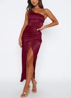 Sheath/Column One-Shoulder Ankle-Length Long Bridesmaid Dresses — LV68355637 — view 35