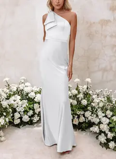 Sheath/Column One-Shoulder Floor-length Long Bridesmaid Dresses — LV41092661 — view 48