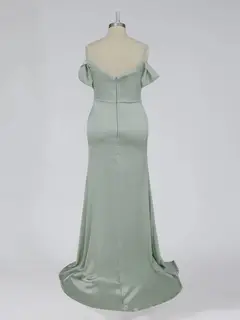 Mermaid/Trumpet Sweetheart Sleeveless Floor-Length Bridesmaid Dresses — view 2
