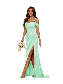 Mermaid/Trumpet Sweetheart Sleeveless Floor-Length Bridesmaid Dresses — view 5