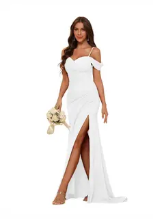 Mermaid/Trumpet Sweetheart Sleeveless Floor-Length Bridesmaid Dresses — view 9