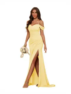 Mermaid/Trumpet Sweetheart Sleeveless Floor-Length Bridesmaid Dresses — view 12