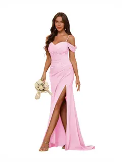 Mermaid/Trumpet Sweetheart Sleeveless Floor-Length Bridesmaid Dresses — view 13