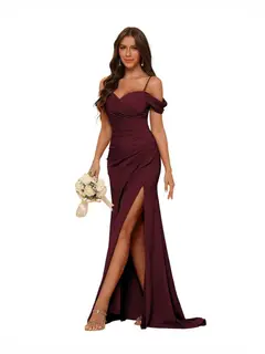 Mermaid/Trumpet Sweetheart Sleeveless Floor-Length Bridesmaid Dresses — view 21