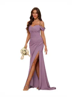 Mermaid/Trumpet Sweetheart Sleeveless Floor-Length Bridesmaid Dresses — view 34