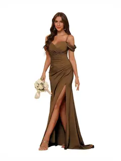 Mermaid/Trumpet Sweetheart Sleeveless Floor-Length Bridesmaid Dresses — view 37