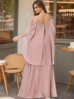 A-Line/Princess Spaghetti Straps Floor-Length Plus Size Bridesmaid Dresses — view 2