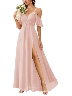 A-Line/Princess Off-the-Shoulder Floor-Length Bridesmaid Dresses — view 7
