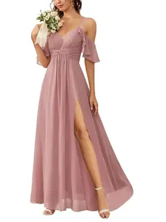 A-Line/Princess Off-the-Shoulder Floor-Length Bridesmaid Dresses — view 16