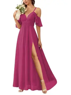 A-Line/Princess Off-the-Shoulder Floor-Length Bridesmaid Dresses — view 21