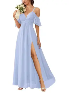 A-Line/Princess Off-the-Shoulder Floor-Length Bridesmaid Dresses — view 22