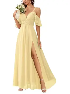 A-Line/Princess Off-the-Shoulder Floor-Length Bridesmaid Dresses — view 26