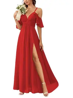 A-Line/Princess Off-the-Shoulder Floor-Length Bridesmaid Dresses — view 27