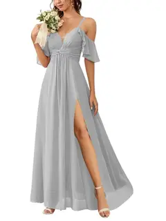 A-Line/Princess Off-the-Shoulder Floor-Length Bridesmaid Dresses — view 31