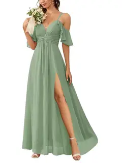 A-Line/Princess Off-the-Shoulder Floor-Length Bridesmaid Dresses — view 41