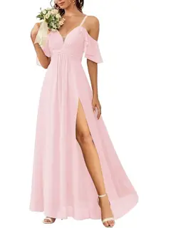 A-Line/Princess Off-the-Shoulder Floor-Length Bridesmaid Dresses — view 42