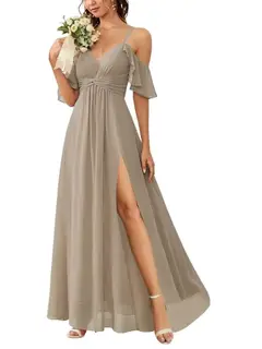 A-Line/Princess Off-the-Shoulder Floor-Length Bridesmaid Dresses — view 43