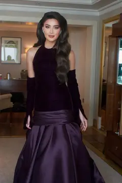 Celeste — Halter — Long Sleeve — Floor-Length — view 2