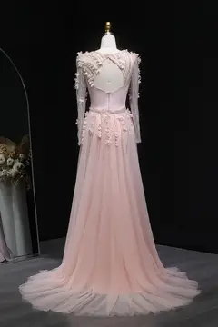 Quinn — Sheath — Square — Long Sleeve — Floor-Length — view 7
