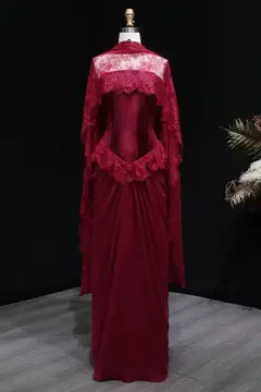 Celeste — Sheath — High Neck — Long Sleeve — Floor-Length — view 5
