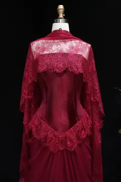 Celeste — Sheath — High Neck — Long Sleeve — Floor-Length — view 6