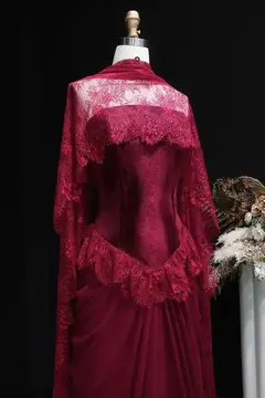 Celeste — Sheath — High Neck — Long Sleeve — Floor-Length — view 7