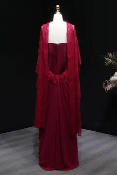 Celeste — Sheath — High Neck — Long Sleeve — Floor-Length — view 13