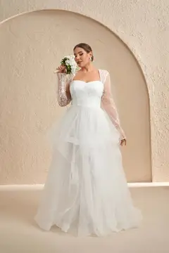 Iris — Ball Gown — Sweetheart — Long Sleeve — Floor-Length — view 5