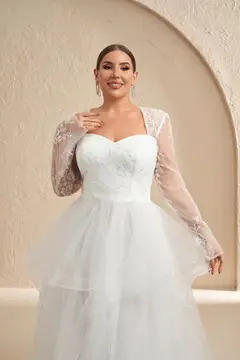 Iris — Ball Gown — Sweetheart — Long Sleeve — Floor-Length — view 6