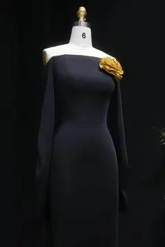 Iris — Sheath — Off-the-Shoulder — view 3