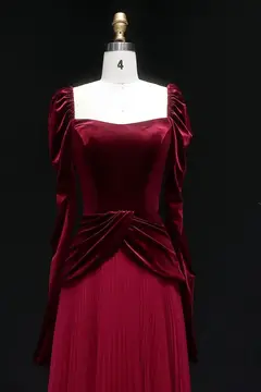 Uma — A-Line — Square — Puff Sleeve — Floor-Length — view 4