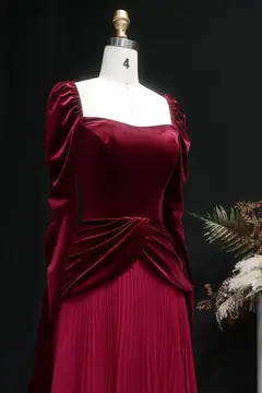 Uma — A-Line — Square — Puff Sleeve — Floor-Length — view 5