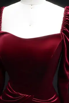 Uma — A-Line — Square — Puff Sleeve — Floor-Length — view 7