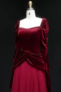 Uma — A-Line — Square — Puff Sleeve — Floor-Length — view 8