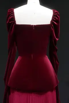 Uma — A-Line — Square — Puff Sleeve — Floor-Length — view 9