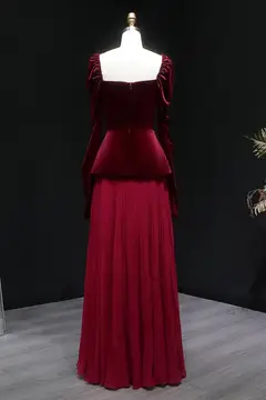 Uma — A-Line — Square — Puff Sleeve — Floor-Length — view 10