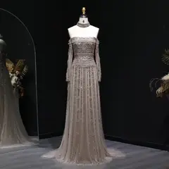 Kaia — A-Line — Long Sleeve — Floor-Length — view 2