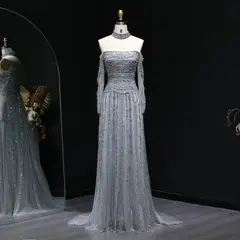 Kaia — A-Line — Long Sleeve — Floor-Length — view 3