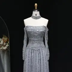 Kaia — A-Line — Long Sleeve — Floor-Length — view 4