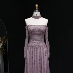 Kaia — A-Line — Long Sleeve — Floor-Length — view 9