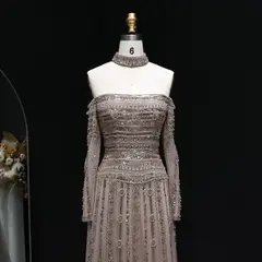 Kaia — A-Line — Long Sleeve — Floor-Length — view 13