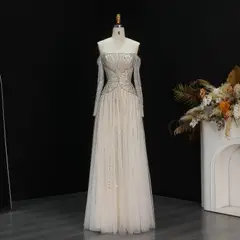 Cleo — A-Line — Long Sleeve — Floor-Length — view 2