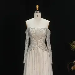 Cleo — A-Line — Long Sleeve — Floor-Length — view 3